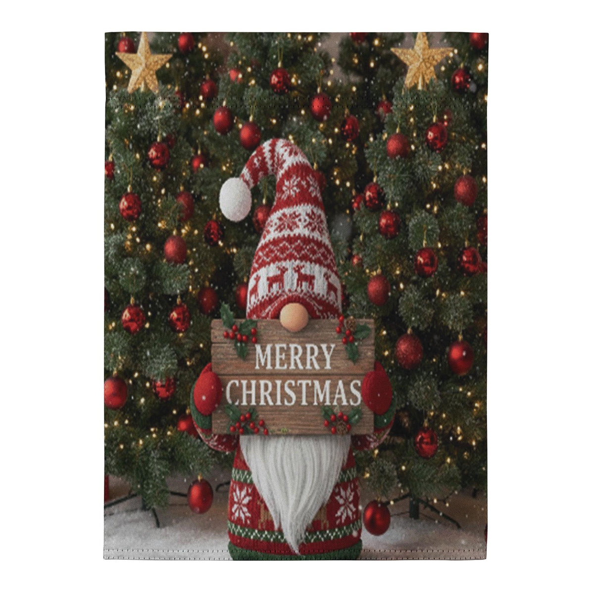 Merry Christmas Garden Flag Sublimation, Christmas Gnome 12x17 Garden Flag, Merry Christmas Gnome Garden Flag, Winter Decoration
