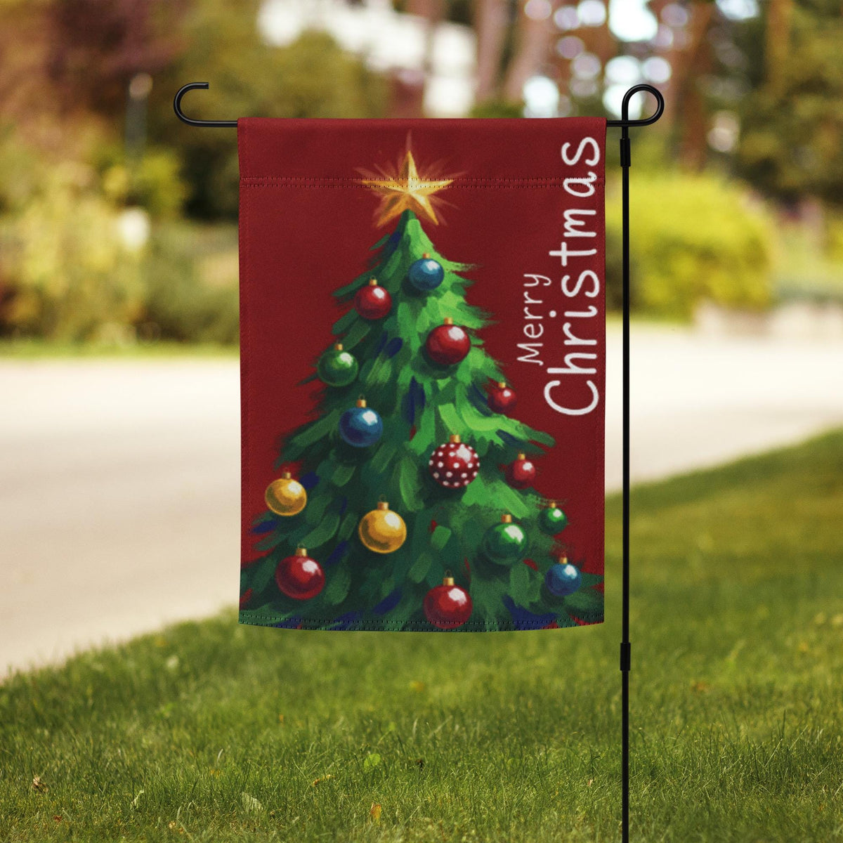 Christmas Garden Flag, Christmas Welcome Flag, Christmas Garden Flag, Outdoor Holiday Decor, Red XMAS Flag Winter, Christmas Decoration