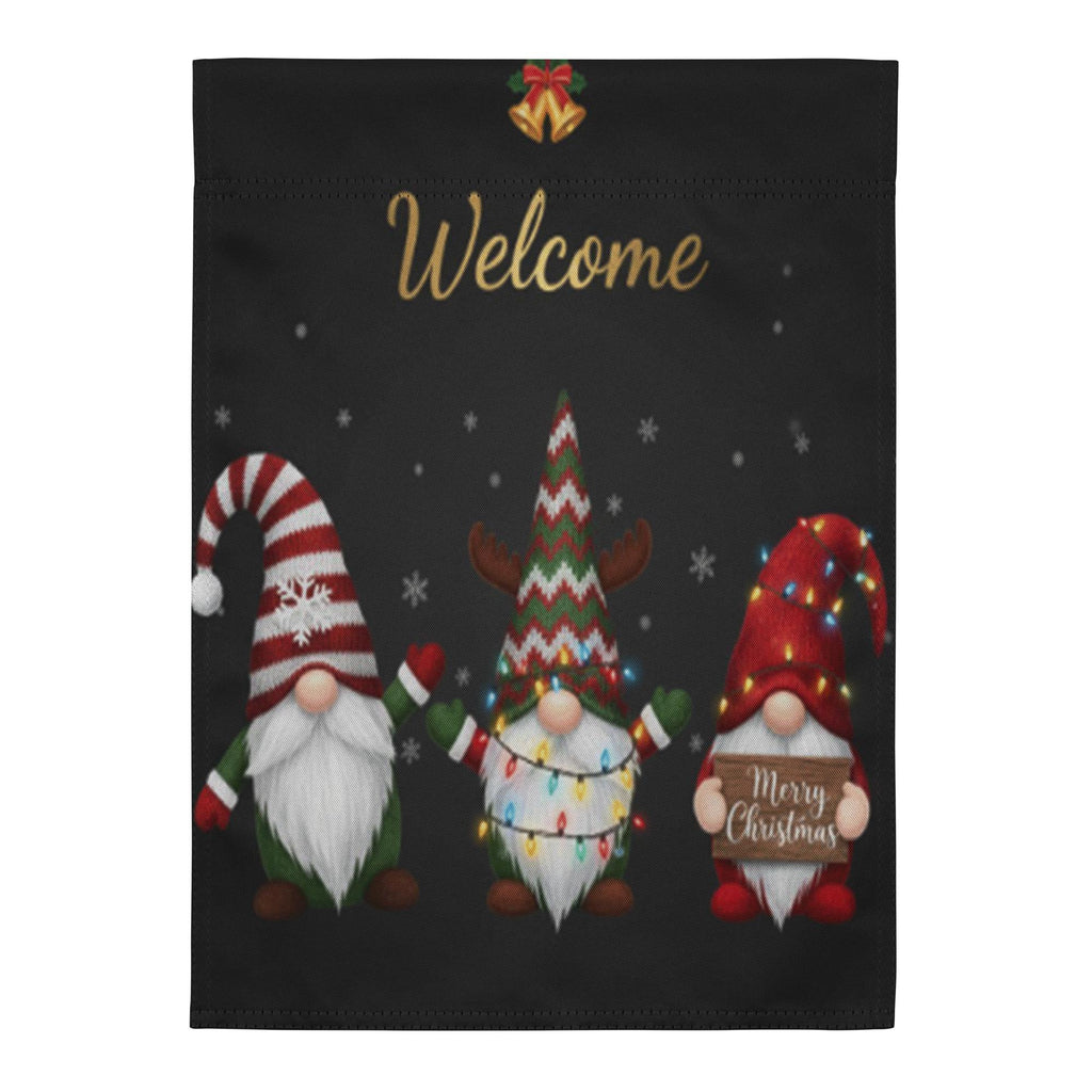 Christmas Gnome Welcome Garden Flag: Outdoor Holiday Yard Decoration, Garden Flag Winter, Winter Decoration, Christmas Garden Flag