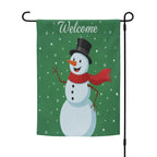 Snowman Christmas Garden Flag, Winter Welcome Yard Flag, Holiday Outdoor Decoration, Festive Xmas Porch Garden Banner, Welcome Flag