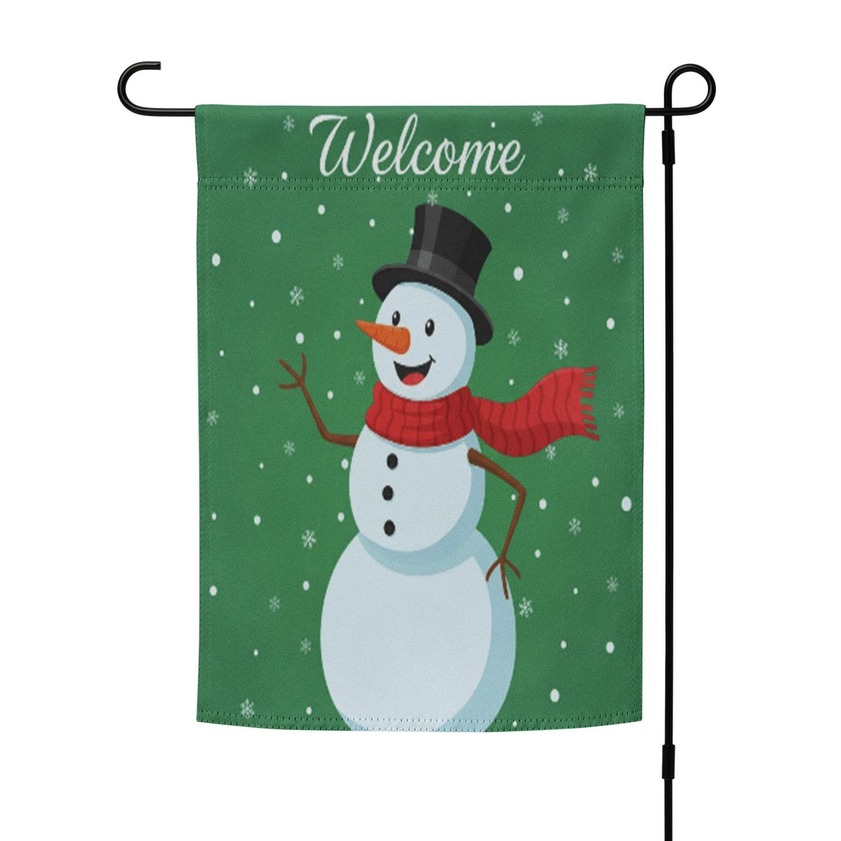 Snowman Christmas Garden Flag, Winter Welcome Yard Flag, Holiday Outdoor Decoration, Festive Xmas Porch Garden Banner, Welcome Flag