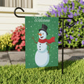 Snowman Christmas Garden Flag, Winter Welcome Yard Flag