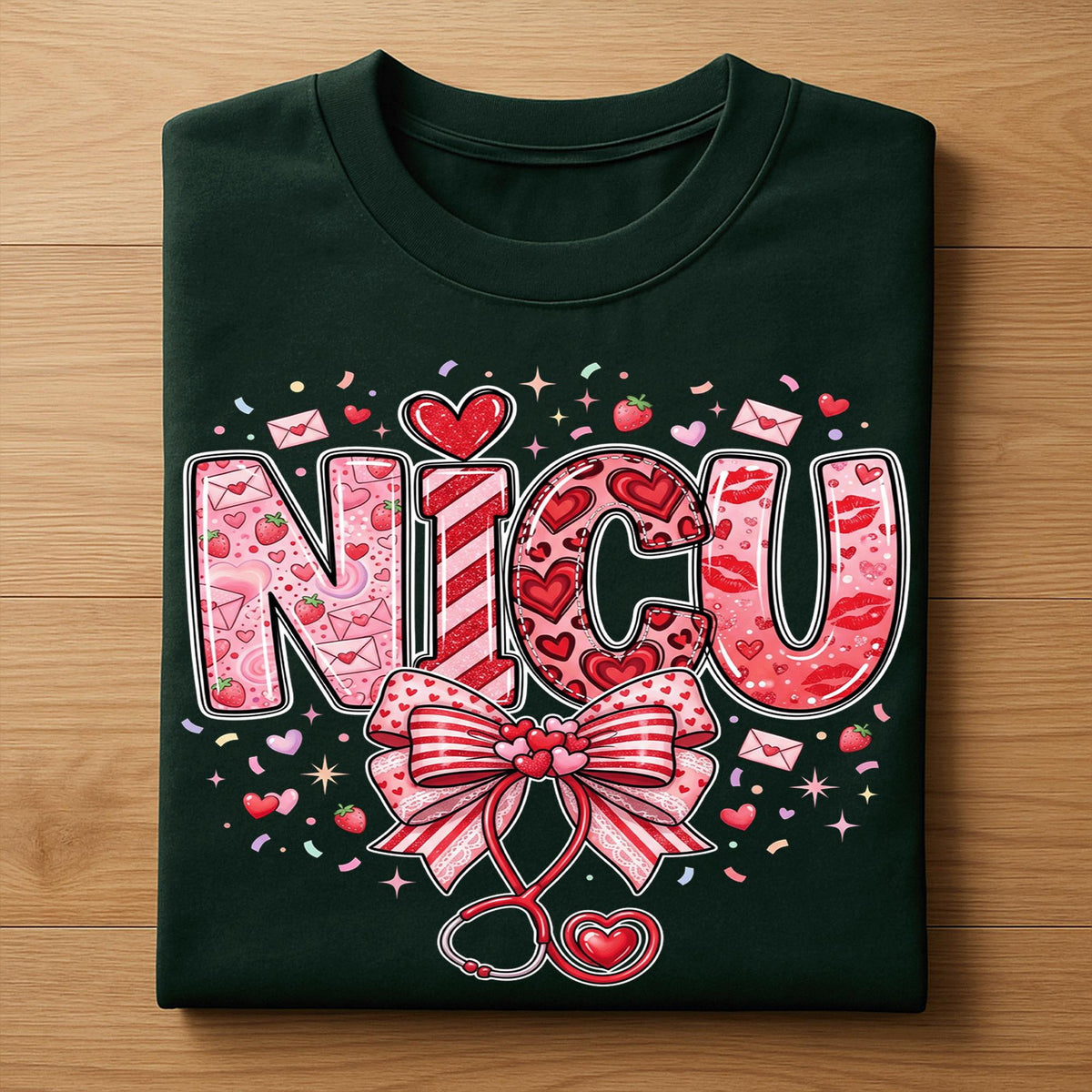 Heart NICU Valentine Shirt, Nursing NICU Valentines Day sweatshirt, Gift Nurses Neonatal intensive care unit Hoodie, Nurse Valentine sweater