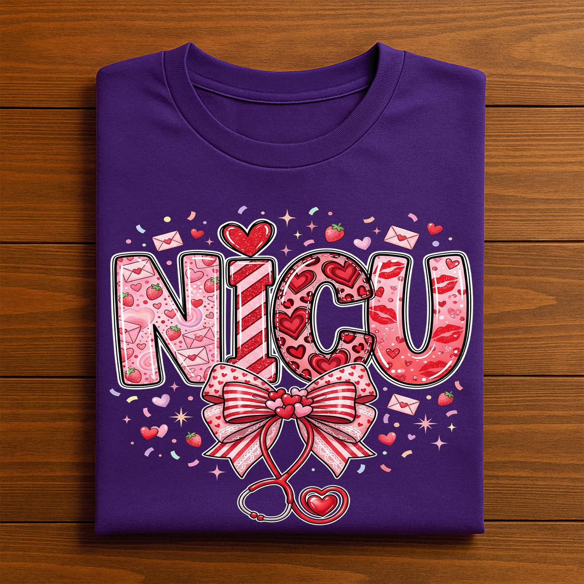 Heart NICU Valentine Shirt, Nursing NICU Valentines Day sweatshirt, Gift Nurses Neonatal intensive care unit Hoodie, Nurse Valentine sweater