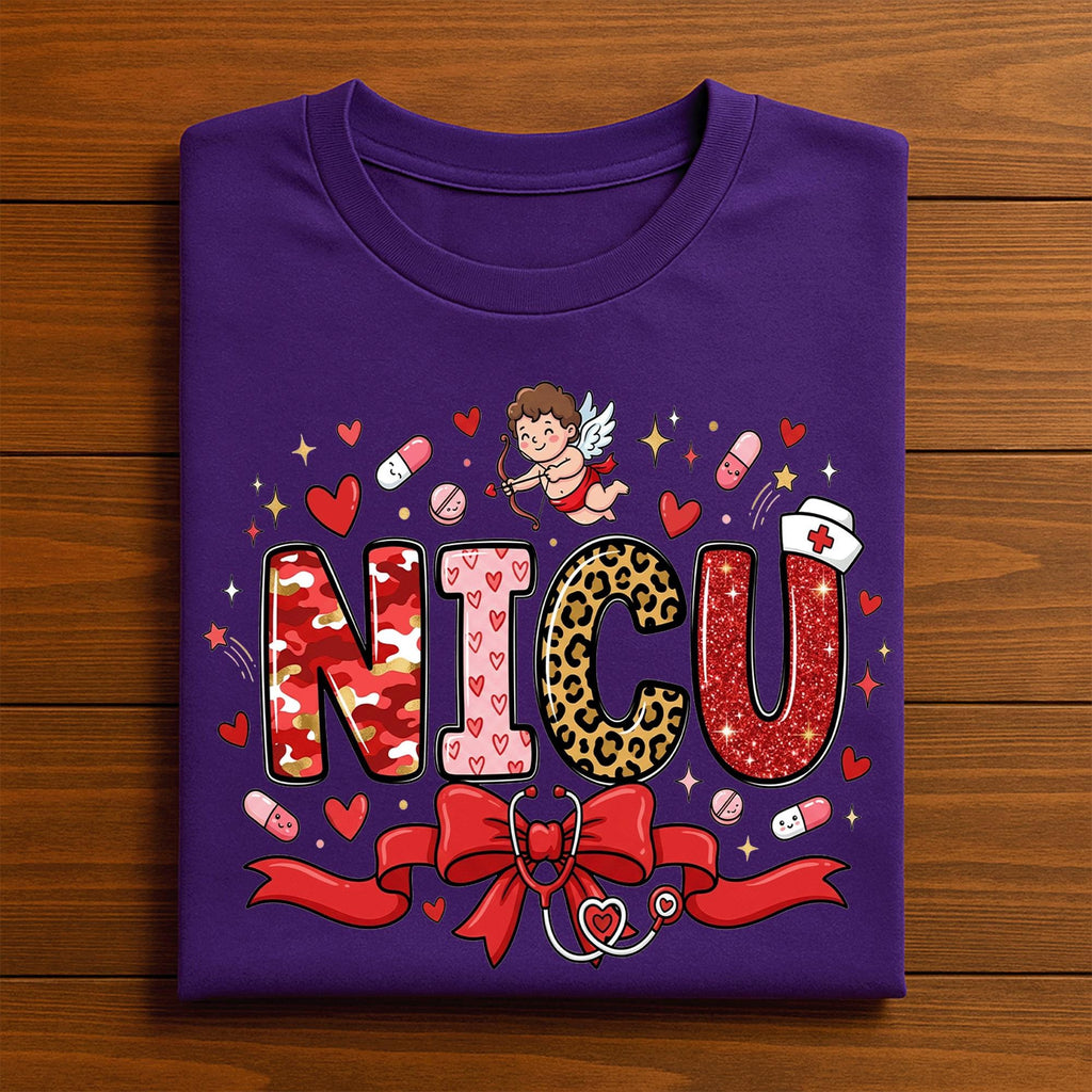 Heart NICU Valentine Shirt, Nursing NICU Valentines Day sweatshirt, Gift Nurses Neonatal intensive care unit Hoodie, Nurse Valentine sweater