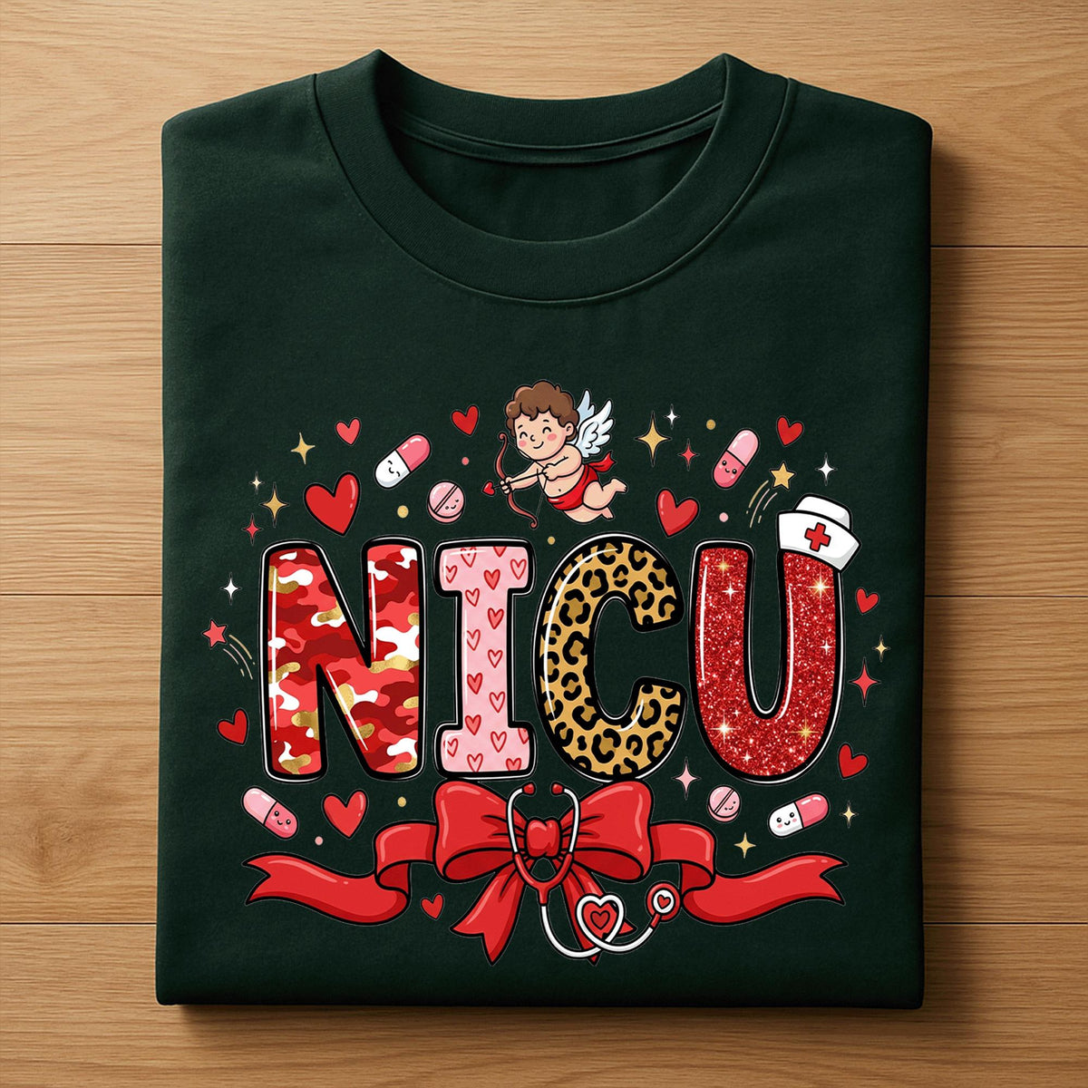 Heart NICU Valentine Shirt, Nursing NICU Valentines Day sweatshirt, Gift Nurses Neonatal intensive care unit Hoodie, Nurse Valentine sweater