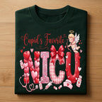Heart NICU Valentine Shirt, Nursing NICU Valentines Day sweatshirt, Gift Nurses Neonatal intensive care unit Hoodie, Cupids Favorite NICU