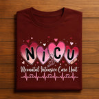 Heart NICU Valentine Shirt, Nursing NICU Valentines Day sweatshirt, Gift Nurses Neonatal intensive care unit Hoodie, Nurse Valentine sweater