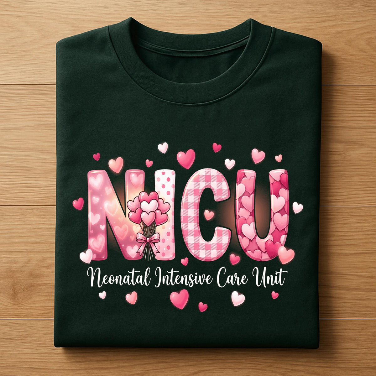 Heart NICU Valentine Shirt, Nursing NICU Valentines Day sweatshirt, Gift Nurses Neonatal intensive care unit Hoodie, Nurse Valentine sweater