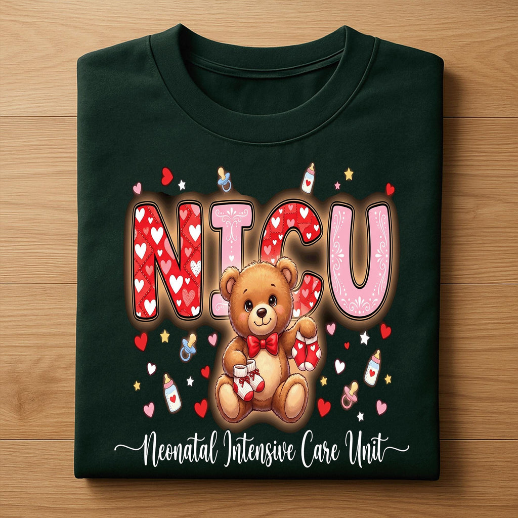 Heart NICU Valentine Shirt, Nursing NICU Valentines Day sweatshirt, Gift Nurses Neonatal intensive care unit Hoodie, Nurse Valentine sweater