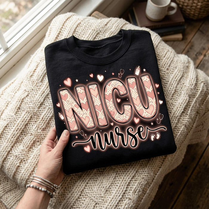 Heart NICU Valentine Shirt, Nursing NICU Valentines Day sweatshirt