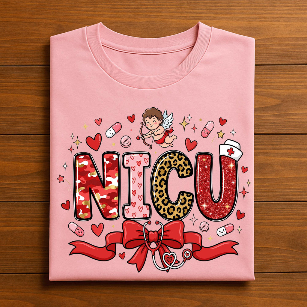 Heart NICU Valentine Shirt, Nursing NICU Valentines Day sweatshirt, Gift Nurses Neonatal intensive care unit Hoodie, Nurse Valentine sweater