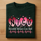 Heart NICU Valentine Shirt, Nursing NICU Valentines Day sweatshirt, Gift Nurses Neonatal intensive care unit Hoodie, Nurse Valentine sweater