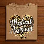 Gift Medical Assistant Shirt Leopard Heart | Trendy Healthcare Worker Tee Hoodie, Valentine Medical Assistant sweatshirt, Nurse Valentines