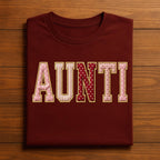 Aunti Valentine Shirt | Cute Patch Letter Family Love Tee, Aunt Love Family Hearts Aunti Valentines Day Sweatshirt, Gift Aunti Hoodie