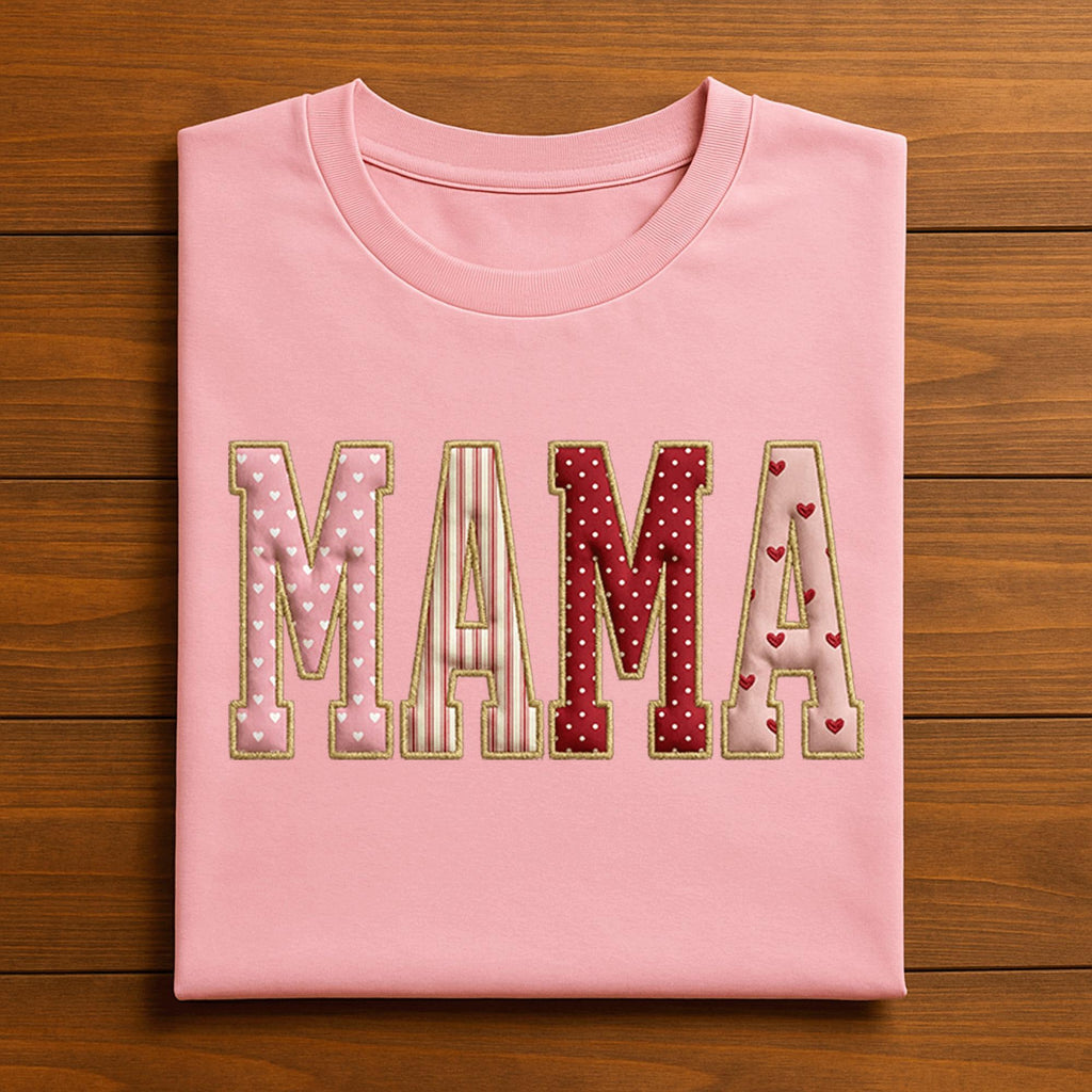 Mama Valentine Shirt For Mom | Glitter Heart Letter Mama Tee, Gift Mama Valentines Day Sweatshirt, Valentine Mama Hoodie, Gifts Mothers Day