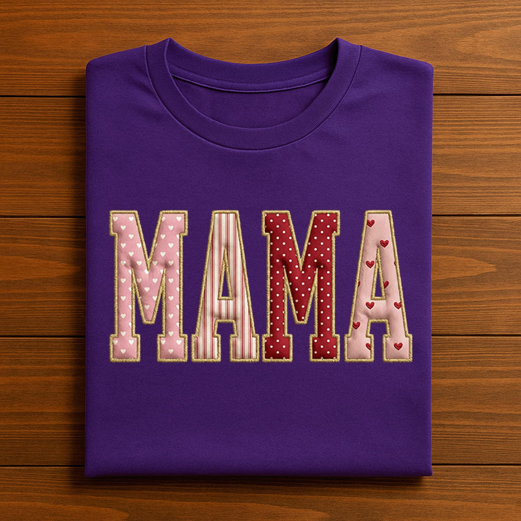 Mama Valentine Shirt For Mom | Glitter Heart Letter Mama Tee, Gift Mama Valentines Day Sweatshirt, Valentine Mama Hoodie, Gifts Mothers Day