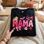 Mama Valentine Shirt with Cupid | Cute Heart Mom Tee, Gift Mama Valentines Day Sweatshirt, Valentine Mama Hoodie, Gifts Mothers Day