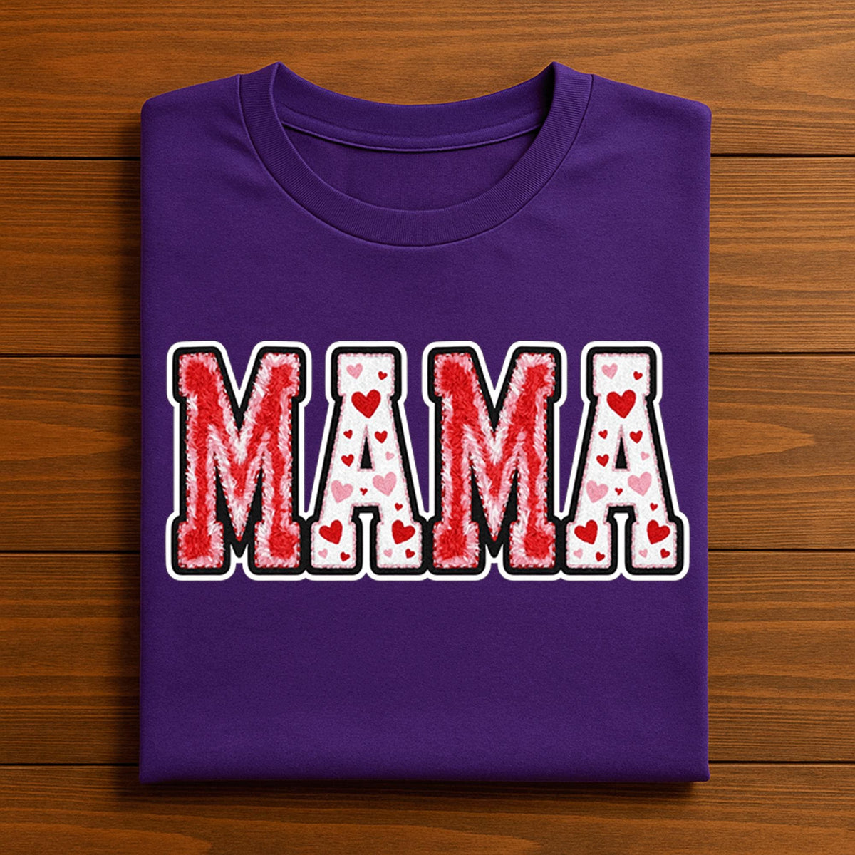 Mama Valentine Shirt | Fuzzy Heart Letter Mom Tee, Gift Mama Valentines Day Sweatshirt, Valentine Mama Hoodie, Gifts Mothers Day