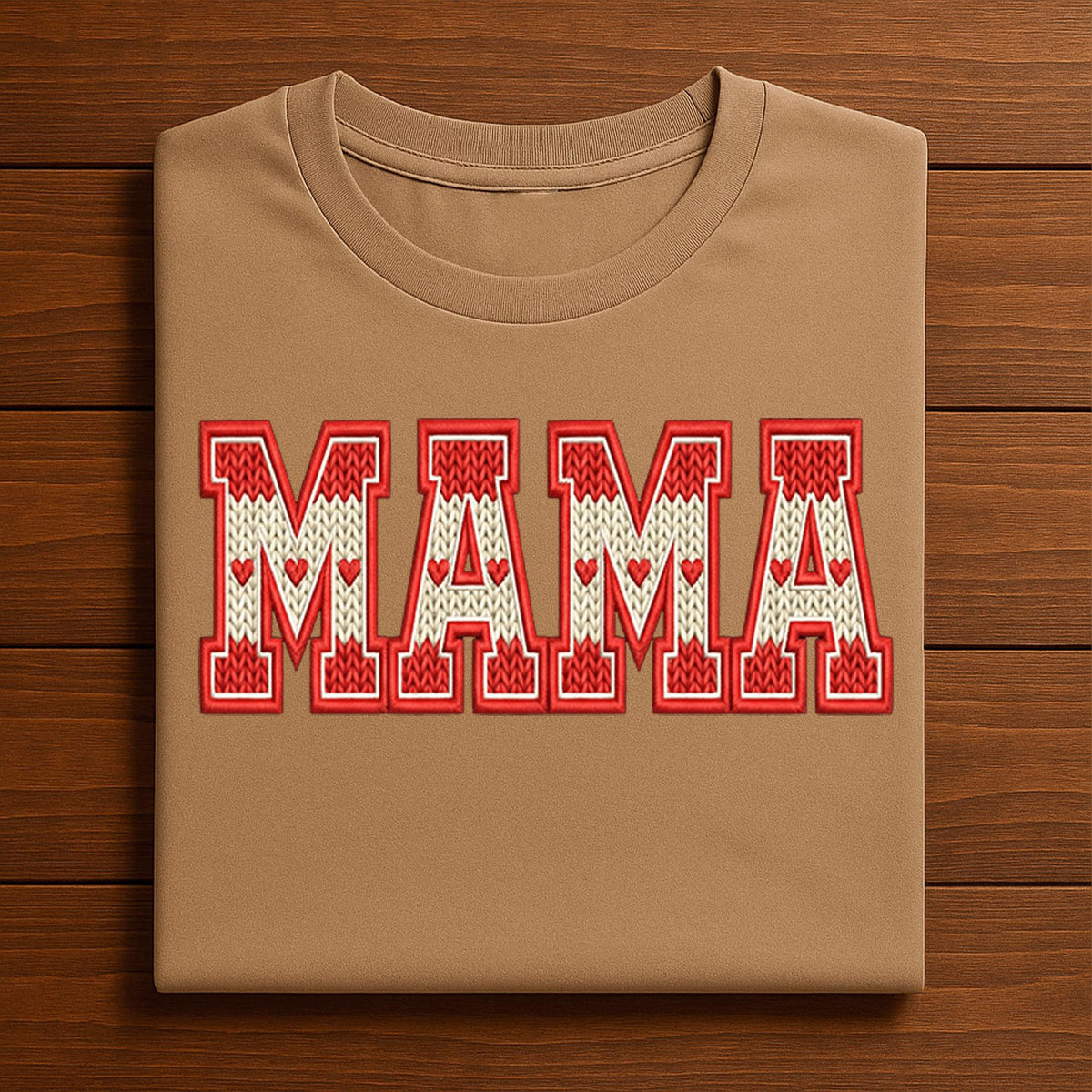 Mama Valentine Shirt | Knit Heart Letter Mom Tee, Gift Mama Valentines Day Sweatshirt, Valentine Mama Hoodie, Gifts Mothers Day