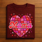 Mama Disco Heart Shirt – Retro Valentine Mama Tee, Gift Mama Valentines Day Sweatshirt
