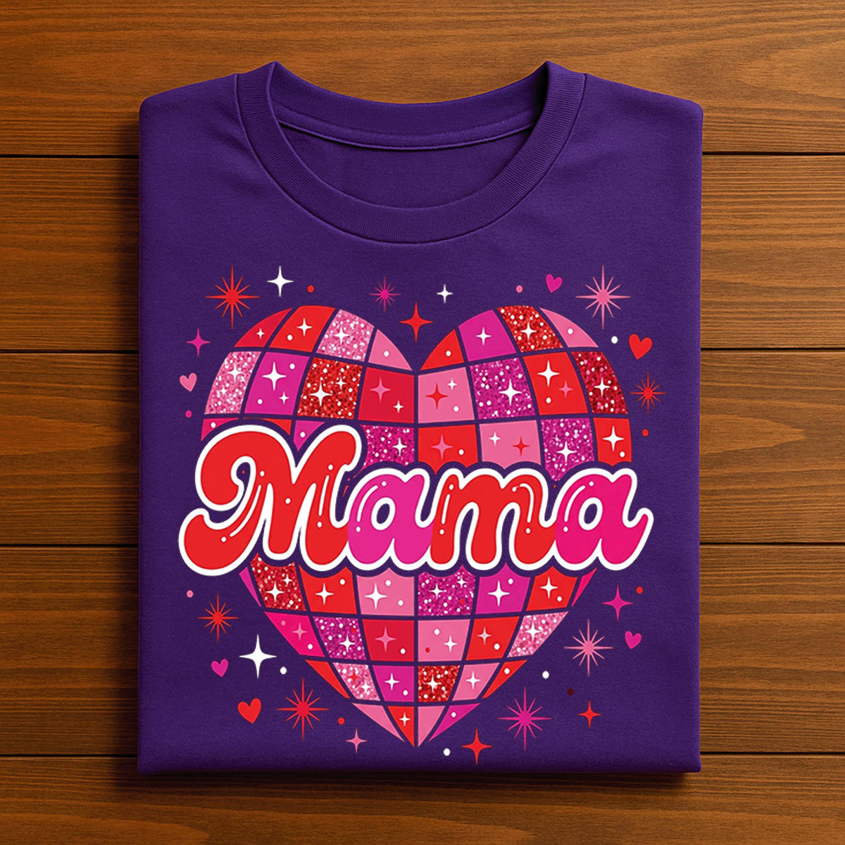 Mama Disco Heart Shirt – Retro Valentine Mama Tee, Gift Mama Valentines Day Sweatshirt, Valentine Mama Hoodie, Gifts Mothers Day