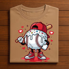Dripping Baseball Drip Valentine Shirt Youth Boy Men | Kids Baseball Valentine Tee, Baseball Valentines Day Sweatshirt, Valentine Baseball