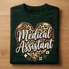 Gift Medical Assistant Shirt Leopard Heart | Trendy Healthcare Worker Tee Hoodie, Valentine Medical Assistant sweatshirt, Nurse Valentines