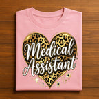 Gift Medical Assistant Shirt Leopard Heart | Trendy Healthcare Worker Tee Hoodie, Valentine Medical Assistant sweatshirt, Nurse Valentines