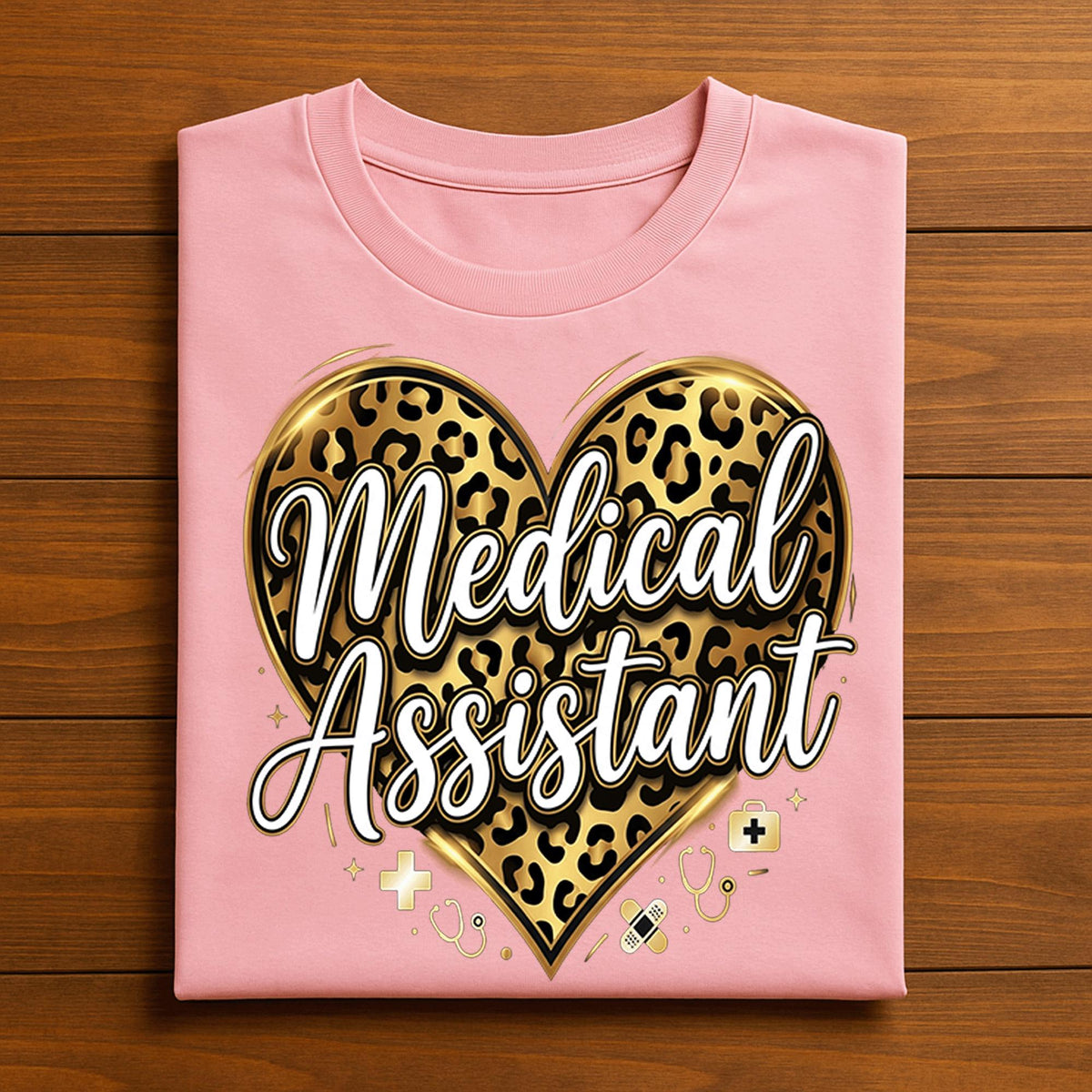 Gift Medical Assistant Shirt Leopard Heart | Trendy Healthcare Worker Tee Hoodie, Valentine Medical Assistant sweatshirt, Nurse Valentines