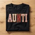 Aunti Valentine Shirt | Cute Patch Letter Family Love Tee, Aunt Love Family Hearts Aunti Valentines Day Sweatshirt