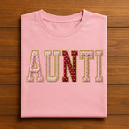 Aunti Valentine Shirt | Cute Patch Letter Family Love Tee, Aunt Love Family Hearts Aunti Valentines Day Sweatshirt, Gift Aunti Hoodie