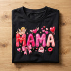 Mama Valentine Shirt with Cupid | Cute Heart Mom Tee, Gift Mama Valentines Day Sweatshirt