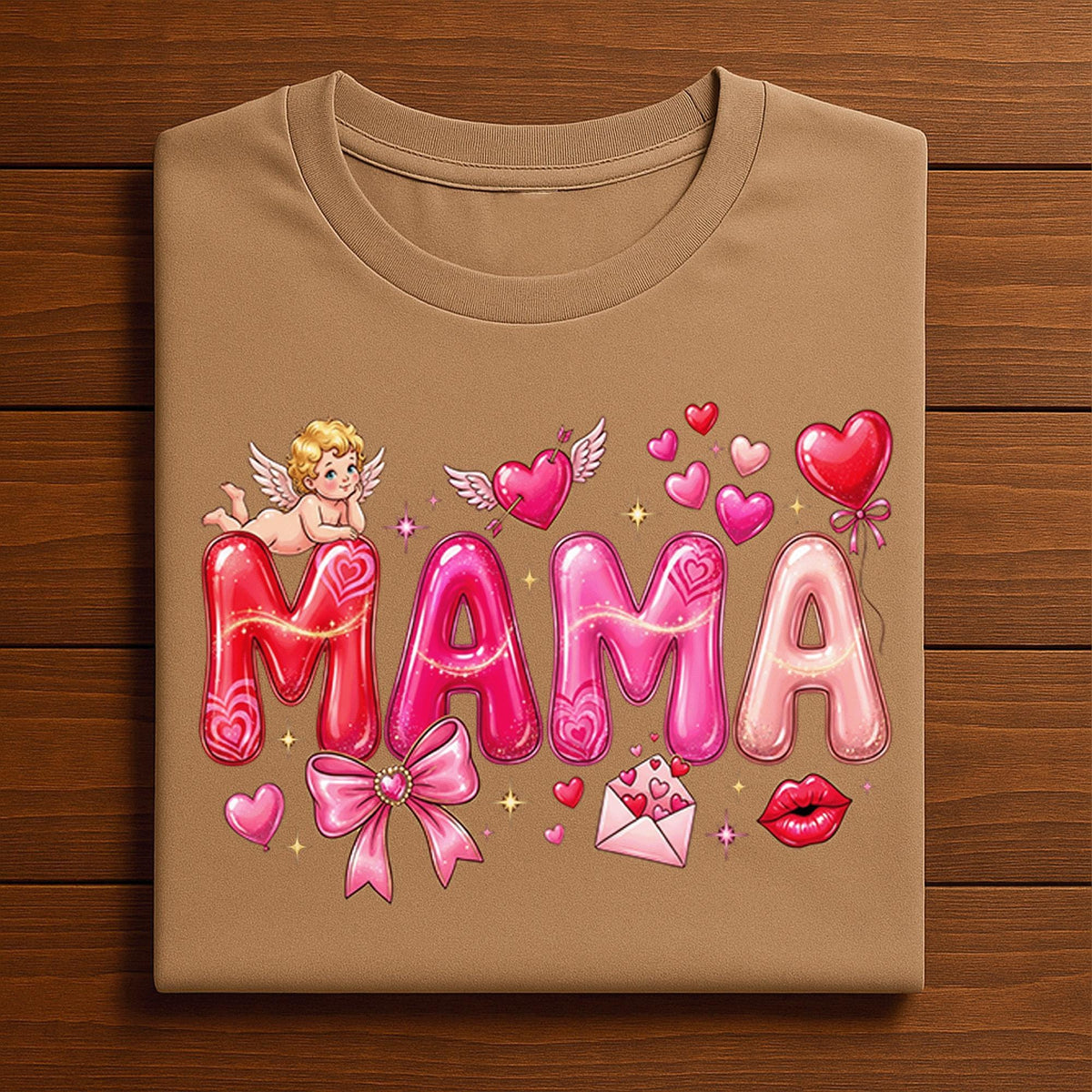 Mama Valentine Shirt with Cupid | Cute Heart Mom Tee, Gift Mama Valentines Day Sweatshirt, Valentine Mama Hoodie, Gifts Mothers Day