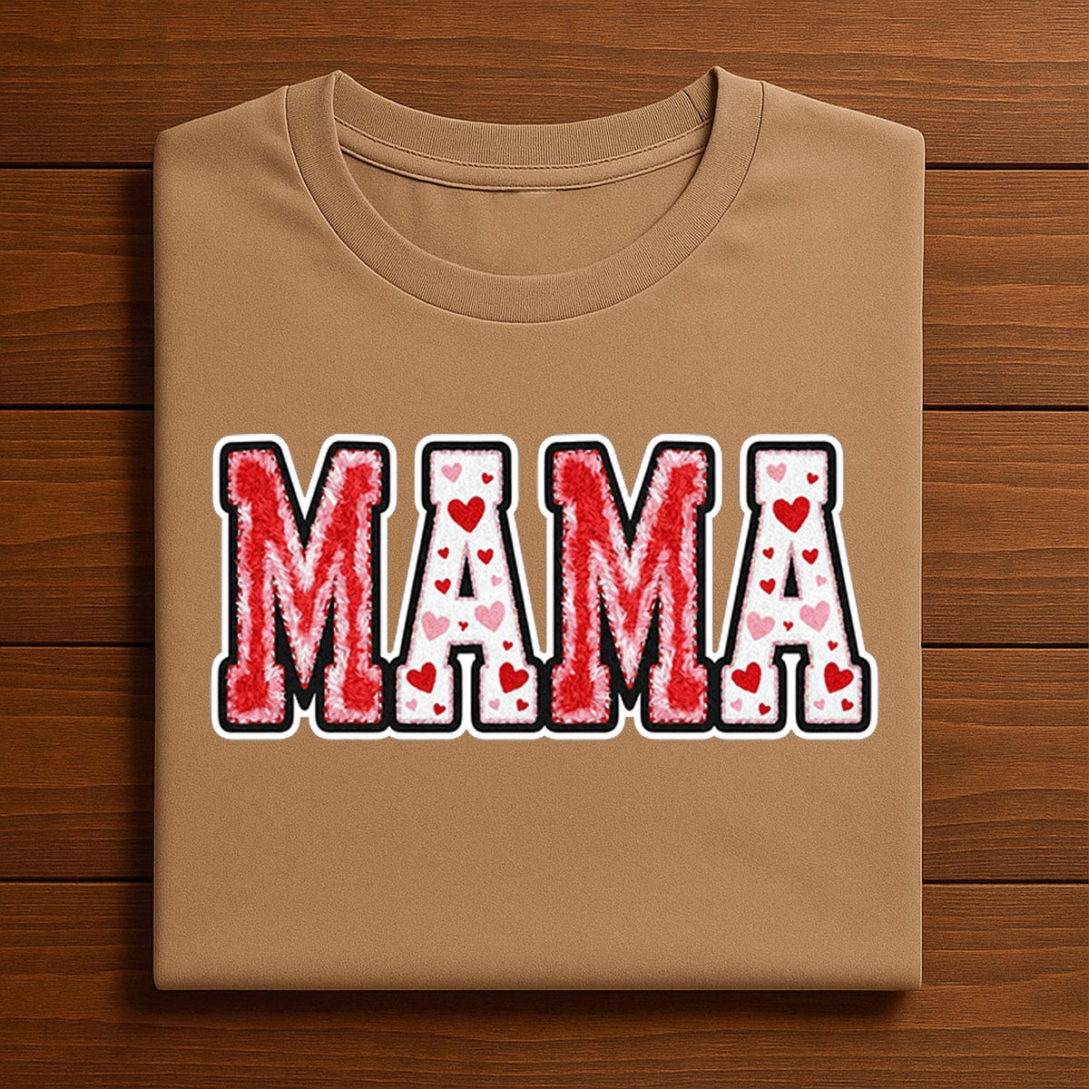 Mama Valentine Shirt | Fuzzy Heart Letter Mom Tee, Gift Mama Valentines Day Sweatshirt, Valentine Mama Hoodie, Gifts Mothers Day