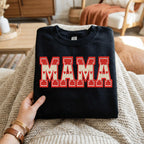Mama Valentine Shirt | Knit Heart Letter Mom Tee, Gift Mama Valentines Day Sweatshirt, Valentine Mama Hoodie, Gifts Mothers Day