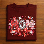 Coquette Bow MOM Valentine Shirt – Cute Love Mom Tee, Gift Mama Valentines Day Sweatshirt, Valentine Mama Hoodie, Gifts Mothers Day