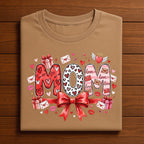 Coquette Bow MOM Valentine Shirt – Cute Love Mom Tee, Gift Mama Valentines Day Sweatshirt, Valentine Mama Hoodie, Gifts Mothers Day