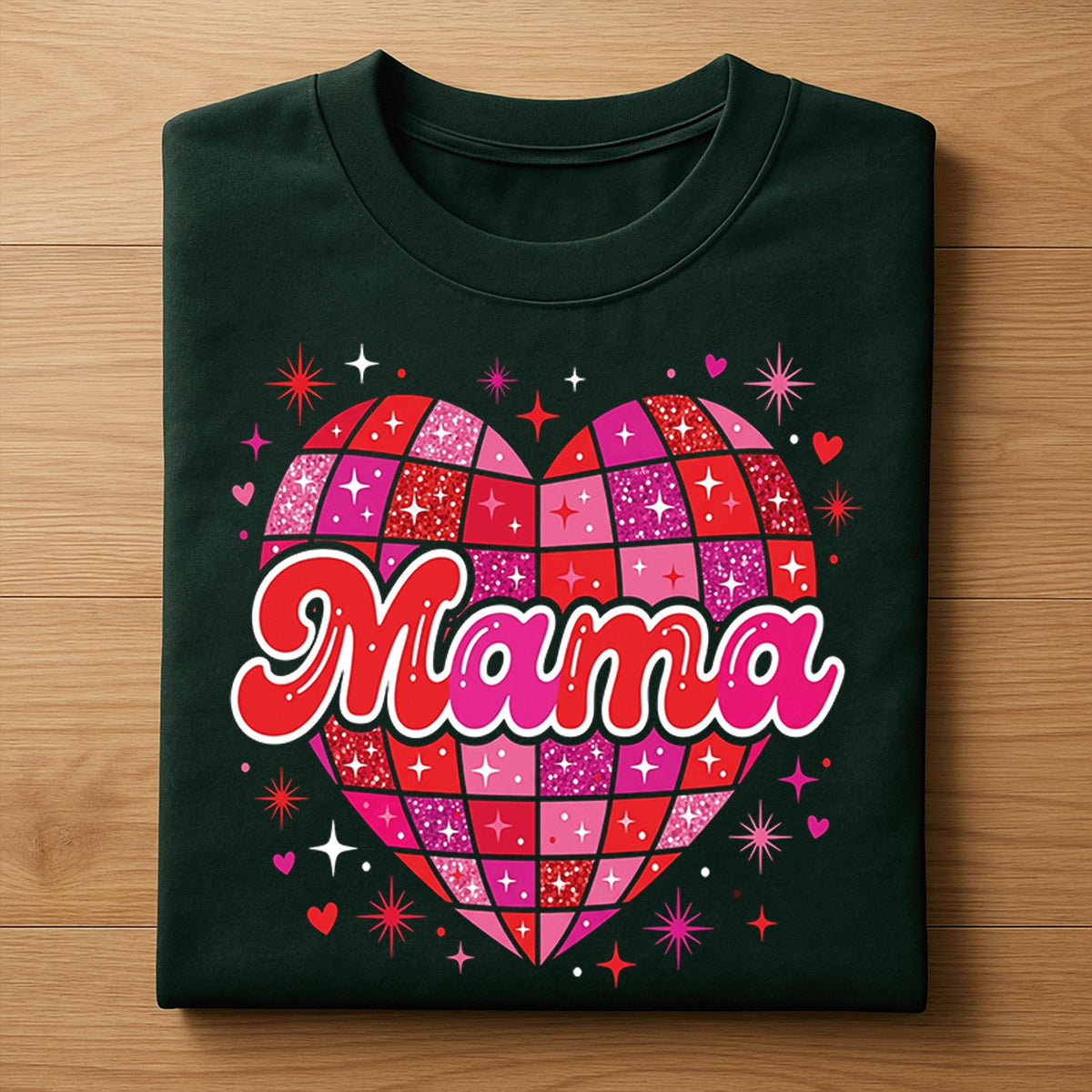 Mama Disco Heart Shirt – Retro Valentine Mama Tee, Gift Mama Valentines Day Sweatshirt, Valentine Mama Hoodie, Gifts Mothers Day