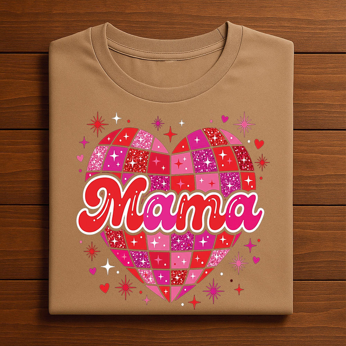 Mama Disco Heart Shirt – Retro Valentine Mama Tee, Gift Mama Valentines Day Sweatshirt, Valentine Mama Hoodie, Gifts Mothers Day