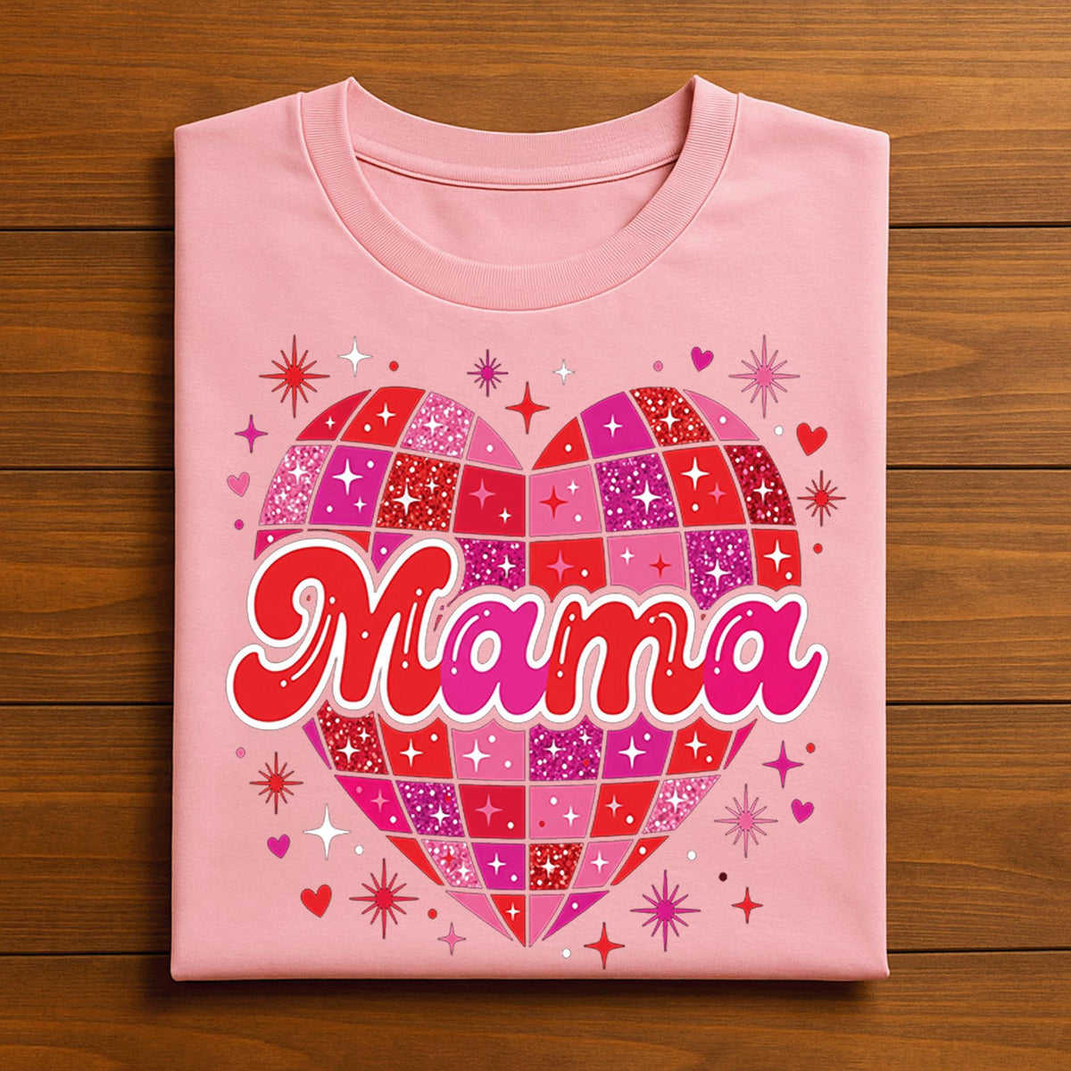 Mama Disco Heart Shirt – Retro Valentine Mama Tee, Gift Mama Valentines Day Sweatshirt, Valentine Mama Hoodie, Gifts Mothers Day