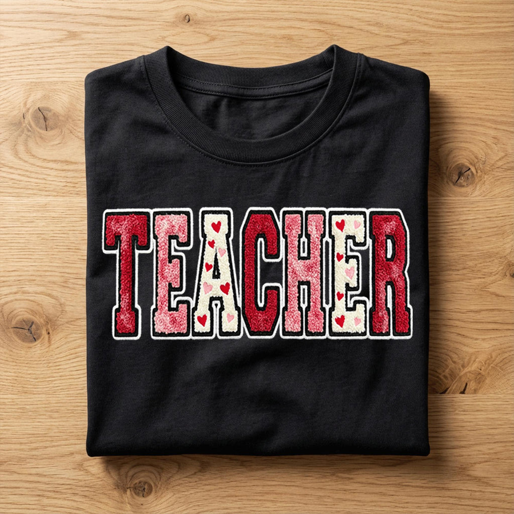 TEACHER Heart Shirt – Valentine Teacher Appreciation Tee, Gift Teacher Valentines Day Sweatshirt