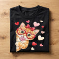 Valentine Kitten Shirt Women – Cute Cat Lollipop Heart Tee, Gift Cat Valentines Day Sweatshirt