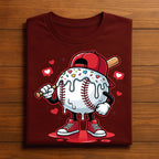 Dripping Baseball Drip Valentine Shirt Youth Boy Men | Kids Baseball Valentine Tee, Baseball Valentines Day Sweatshirt, Valentine Baseball