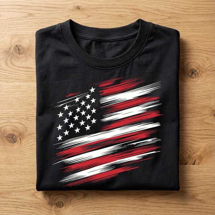 Retro US Flag Shirt, American Pride Tee