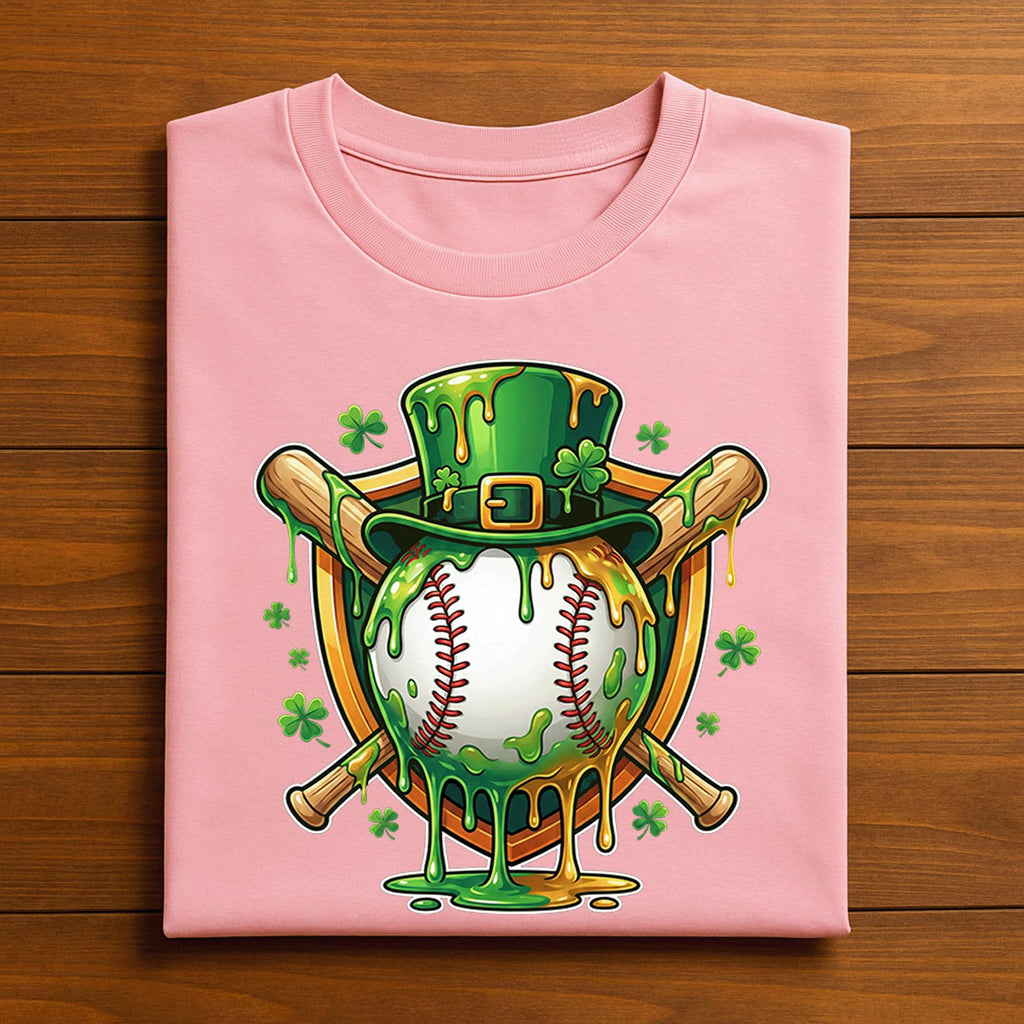 Dripping Baseball Drip St Patrick’s Day Shirt Youth Boy Men | Kids Baseball Saint Pattys Tee, Baseball St St Patricks Sweatshirt, Gift Irish