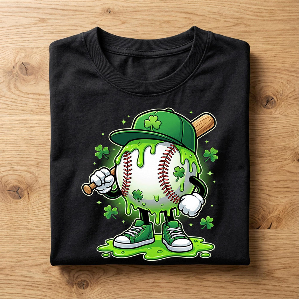 Dripping Baseball Drip St Patrick’s Day Shirt Youth Boy Men | Kids Baseball Saint Pattys Tee, Baseball St St Patricks Sweatshirt, Gift Irish