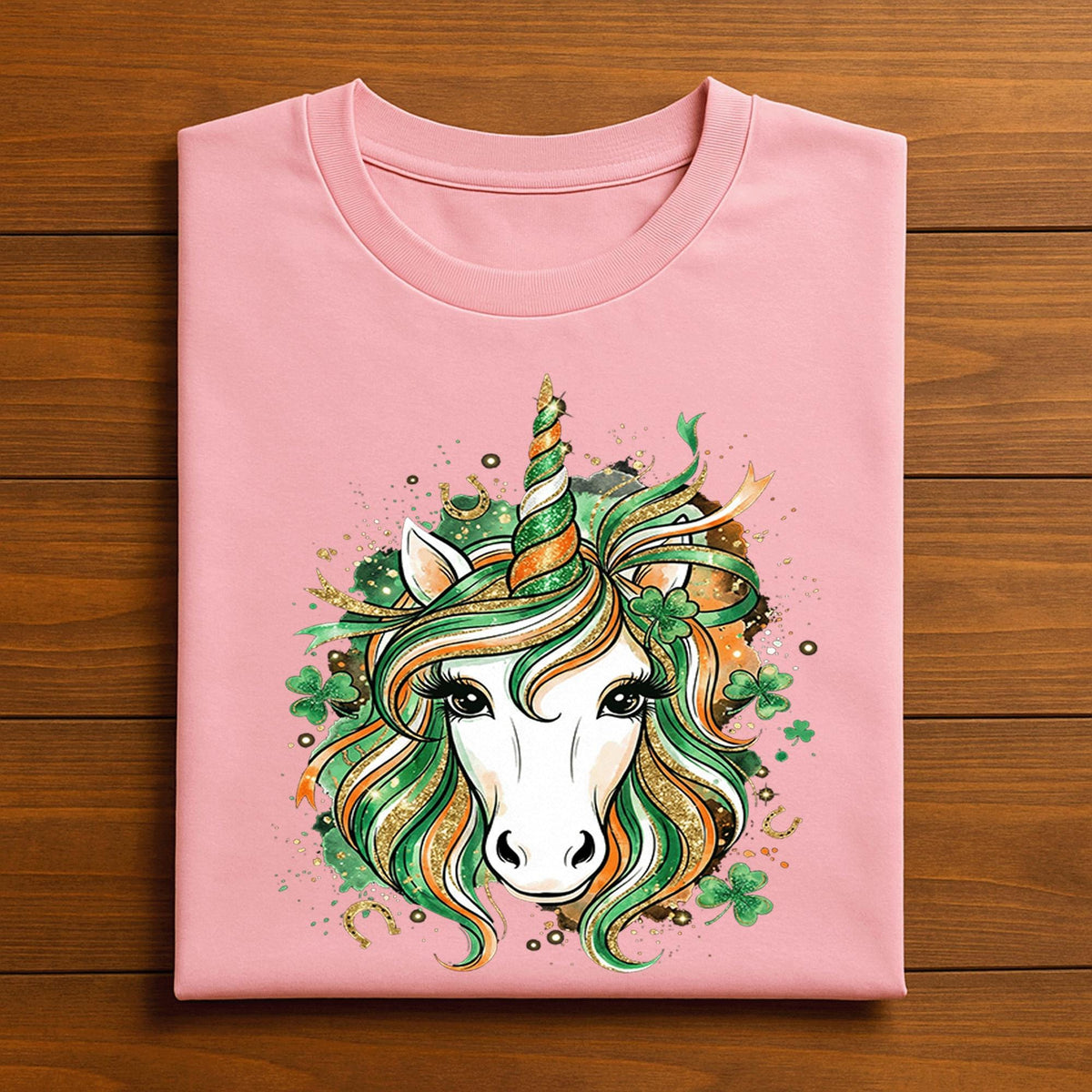Irish Unicorn Shirt St Patricks Day Glitter Clover Horse Tee Green Lucky Girl Gift for Kids Teens and Women, Nurse Saint Patty's Sweatshirt