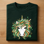 Irish Unicorn Shirt St Patricks Day Glitter Clover Horse Tee Green Lucky Girl Gift for Kids Teens and Women, Nurse Saint Patty's Sweatshirt