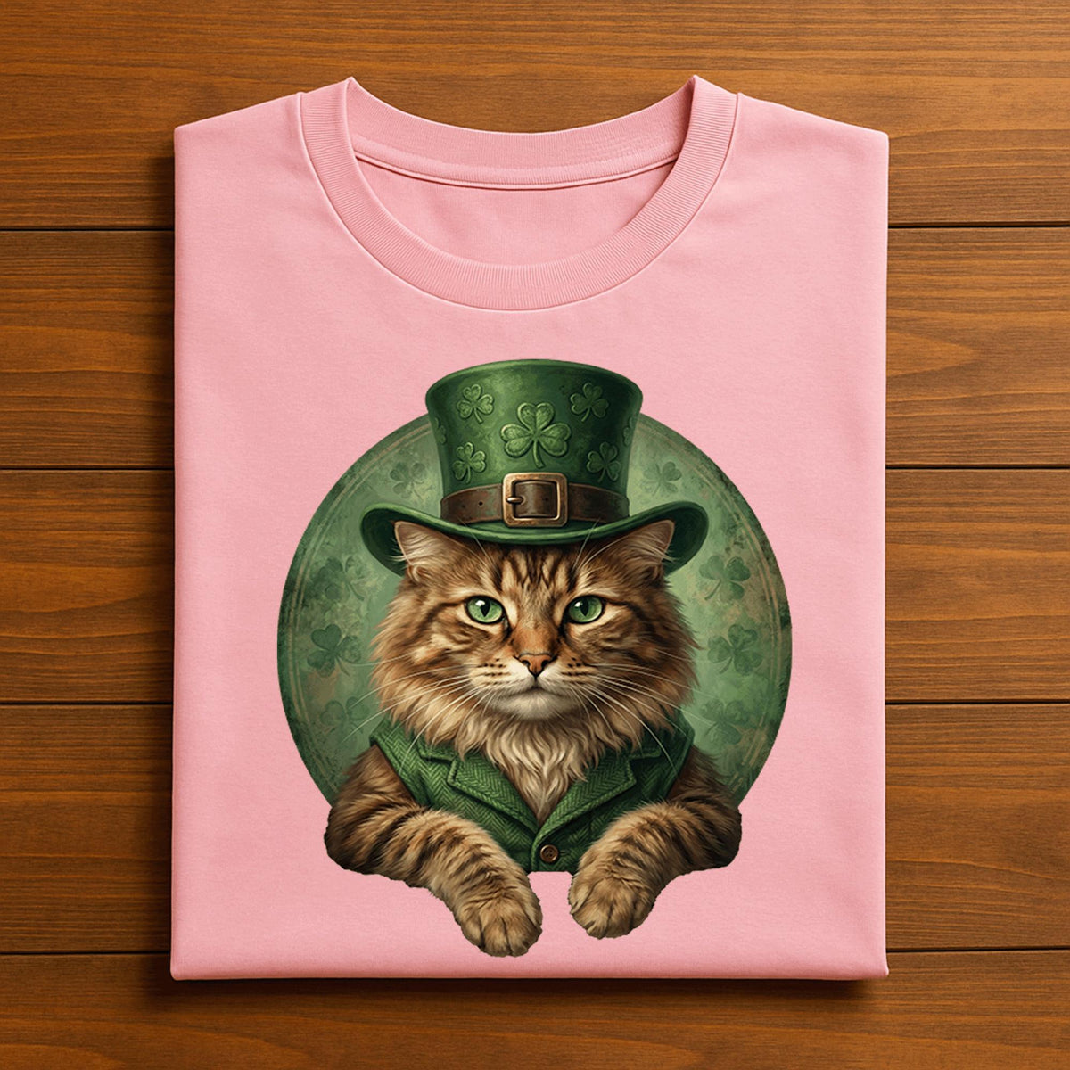 St Patrick’s Day Cat Shirt with Shamrock Top Hat – Funny Irish Cat Lover St Paddy's Tee, Hoodie, Sweatshirt Gift for Men Women Kids